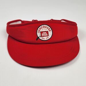 Vintage Vancouver USA Oil Co The Oil Store Visor Hat Capital Made in USA Red
